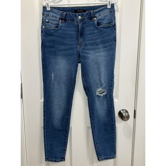 TAHARI 10/30 Kelly Mid-Rise Skinny Blue Jeans - Picture 1 of 4